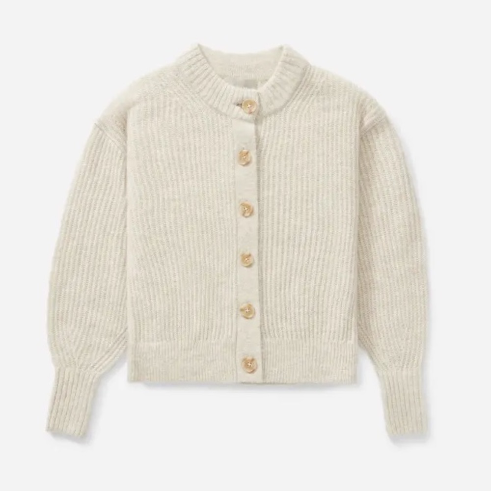 Everlane Cropped Alpaca Cardigan